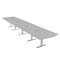 Skutchi Designs 18 Person Conference Table With Power Unit | 18' Arc Rectangle Table | Harmony Series HAR-AREC-48X216-T-U779-ESIL - alternate 1