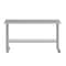 Flash Furniture Reader Work Table, Stainless Steel Top Shelf, 1.5in. Backsplash, Undershelf, 4 Casters, 2 Locking NH-WT-3072BSP-CAS-GG - alternate 3