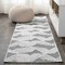 Jonathan Y Jazz High-Low Pile Art Deco Geometric Black/Ivory 2 ft. x 8 ft. Indoor/Outdoor Runner Rug SBH106A-28 - alternate 1