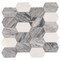 Apollo Tile Toscana 13x12 in. Polished Calacatta Bluette, Thassos White Picket Lantern Mosaic Tile, 5PK APLEML88CN02A - alternate 1