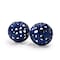 Homeroots Set of Two Blue Aluminum Hand Painted Decorative Orbs, 2PK 722454 - alternate 2