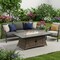 Homeroots Brown Wicker Outdoor Patio Gas Fire Pit Table 468417 - alternate 3