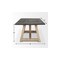 Homeroots 96" Black and Brown Solid Wood Double Pedestal Base Dining Table 722713 - alternate 2