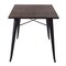 Homeroots 32" Brown And Black Rectangular Solid Wood and Steel Dining Table 483396 - alternate 3