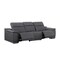 Homeroots 107" Dark Gray Italian Leather Reclining Metal USB Sofa 720288 - alternate 2