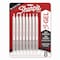Sharpie S-Gel Fashion Barrel Gel Pen, Retractable, Medium 0.7 mm, Black Ink, Pearl White Barrel, 8PK 2169762 - alternate 1
