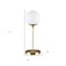 Homeroots 21" Brass Metal Globe Table Lamp With Clear Globe Shade 524466 - alternate 2
