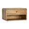 Homeroots 18" Oak Solid Wood One Drawer Floating Nightstand 722555 - alternate 1