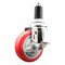 Service Caster 4 Inch 316SS Red Polyurethane Swivel 1-3/8 Inch Expanding Stem Caster Brake SCC-SS316EX20S414-PPUB-RED-TLB-138 - alternate 1