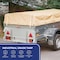 Tarps Now Heavy Duty Tarp, 10 ft x 12 ft, 20 Mil, Tan, Vinyl FSVC18T-1012 - alternate 2