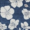 Homeroots 10' X 14' Navy Blue And Ivory Floral Washable Indoor Outdoor Area Rug 599903 - alternate 2