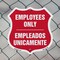 Signmission Bilingual Employees Only Shield Sign Emp, 6 Inch X 6 Inch, Plastic Sign SHI-P-6-364 - alternate 2