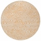 Homeroots 8' Peach And Ivory Round Abstract Washable Indoor Outdoor Area Rug 598994 - alternate 2