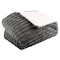 Lavish Home Faux Fur Throw Blanket 60x70-Inch Twin Blanket for Couch, Bed, or Chair Soft Throw with Plush, Gray 66-THROW057-G - alternate 3