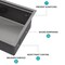 Wrightmaster 33 in. Undermount Single Bowl 16-Gauge Stainless Steel Kitchen Workstation Sink w/Integrated Ledge ZOR-137116 - alternate 2