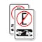 Signmission Spanish Parking Control Sign No Estacionar No Parking, 12'' X 18'', Heavy Gauge Aluminum, 2PK A-1218-2PACK-22883 - alternate 1