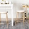 Baxton Studio Jessa Counter Stool with Hand-Forged Metal Frame 270-14727-ZORO - alternate 2