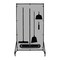 5S Supplies Housekeeping Shadow Board Broom Station V11, Gray / Black, Kit, No Text HSB-V11-GRAY/BLACK-KIT-NO TEXT - alternate 1