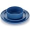 Gibson Home Canyon Crest 12 Piece Round Melamine Dinnerware Set in Blue 135731.12 - alternate 2