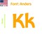 Aacc Self-Adhesive Vinyl Letter: k, Scale: 2 in. Color: Orange Font: Anders by AACC-Anders-lk-Orange-I2x1 - alternate 1