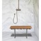 Homeroots 18" X 22" Brown Teak Rectangular Shower Bench 549349 - alternate 2