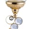 Homeroots 18" Gold and Faux Crystal Bling Tabletop Hurricane Candle Holder 468837 - alternate 2