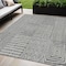 Homeroots 5' X 8' Charcoal And Ivory Geometric Washable Indoor Outdoor Area Rug 600733 - alternate 1