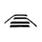 Ventshade Rainguards, Aerodynamic Design, Tape-On, Smoke, Acrylic, Set Of 4 94755 - alternate 1