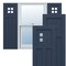 Ekena Millwork True Fit PVC San Antonio Mission Style Fixed Mount Shutters, Starless Night Blue, 18W x 32H, PR TFP001ST18X032OB - alternate 1