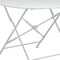 Homeroots 36" White Rounded Aluminum Folding Outdoor Dining Table with Umbrella Hole 606433 - alternate 3