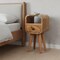 Homeroots 16" Oak Solid Wood Square One Drawer Nightstand 722559 - alternate 2