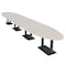Skutchi Designs Oval Conference Table With Power Unit, 48 in W, 240 in L, Ivory HAR-OVL-48X240-DOU.BK-K458-NA - alternate 1