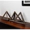 Homeroots Set of Three Bronze Metal Pyramid Tabletop Sculptures, 3PK 574097 - alternate 2