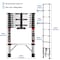 Wrightmaster 8.5 ft. Portable Steel Extension Ladder with Non-Marring Feet, 330 lbs. Capacity Zoro2.6M - alternate 3