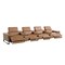 Homeroots 169" Chestnut Top Grain Leather Reclining Metal USB Sofa 720353 - alternate 2