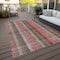 Homeroots 3' X 5' Red Pink And Pewter Plaid Washable Indoor Outdoor Area Rug 613999 - alternate 2