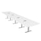 Skutchi Designs 20 Person Conference Table With Power Unit | 20' Arc Rectangle Table | Harmony Series HAR-AREC-48X240-T-W960-ESIL - alternate 1
