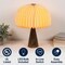 Jonathan Y Sylvie 16" Modern Minimalist Paper Pleated Shade Mushroom Accent LED Table Lamp, Natural JYL9106B - alternate 2