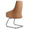 Leisuremod Celeste Office Chair in Upholstered Leather and Iron Frame, Acorn Brown CGO20LBRL - alternate 2
