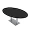 Skutchi Designs Oval Conference Table With Power Unit, 48 in W, 72 in L, Black HAR-OVL-48X72-DOU-U999ST19-NA - alternate 1