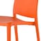 Homeroots Set of Four Orange Heavy Duty Plastic Outdoor Stacking Dining Chairs, 4PK 565215 - alternate 2
