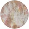 Homeroots 8' Tan Mauve And Ivory Round Abstract Washable Indoor Outdoor Area Rug 615880 - alternate 2