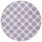 Homeroots 8' Lavender And Ivory Round Polka Dot Washable Indoor Outdoor Area Rug 614913 - alternate 2