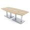Skutchi Designs Boat Conference Table With Power, 48 in W, 96 in L, Brown HAR-BOT-48x96-DOU-K525-ESIL - alternate 1