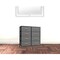 Homeroots 32" Gray and Black Steel and Fabric Eight Drawer Chest 484691 - alternate 2