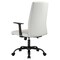 Leisuremod Evander Office Chair in Upholstered Leather & Iron Frame, Adjustable Height, Swivel & Tilt, White EO19WL - alternate 2