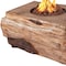 Homeroots 50000 BTU 40in Brown Aluminum Natural Gas Rectangular Fire Pit With Cover 535178 - alternate 2
