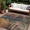 Homeroots 9' X 12' Blue Copper And Brown Abstract Washable Indoor Outdoor Area Rug 606060 - alternate 1