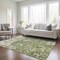 Homeroots 5' X 8' Olive Green And Ivory Abstract Washable Indoor Outdoor Area Rug 612762 - alternate 2
