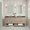 James Martin Vanities Breckenridge 72" Double Vanity, Whitewashed Oak, w/ 3 CM Phantome Eclos Top 330-V72-WWO-3PHT - alternate 2